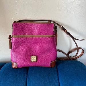 Dooney & Bourke Pebble Leather Crossbody, Hot Pink